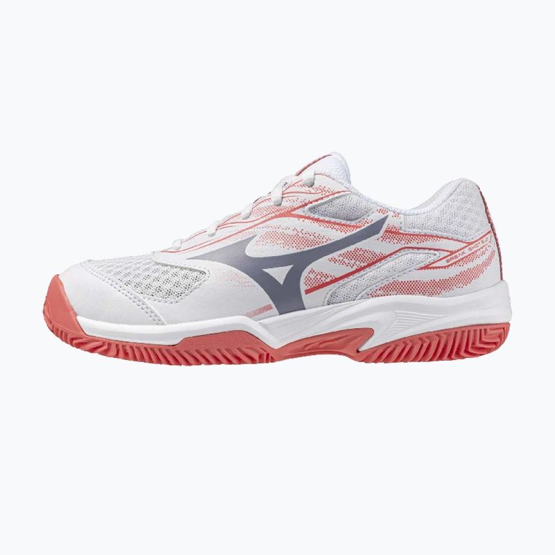 Detské tenisové topánky Mizuno Break Shot 5 Jr CC white/blue granite/calypso coral 8