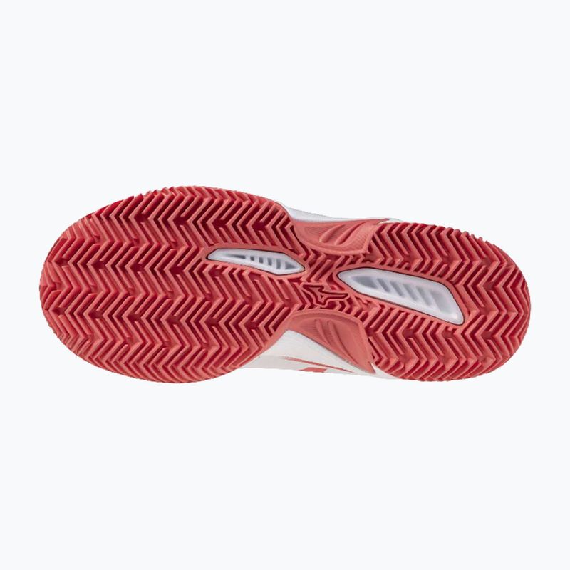 Detské tenisové topánky Mizuno Break Shot 5 Jr CC white/blue granite/calypso coral 12