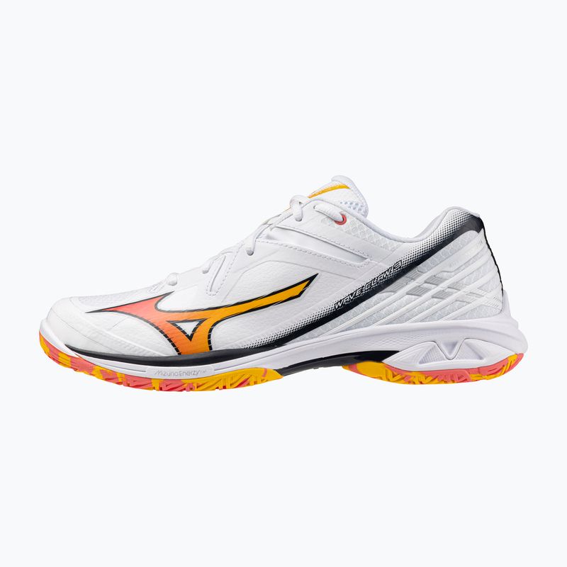 Bedmintonové topánky Mizuno Wave Claw 3 white/citrus/calypso coral 8