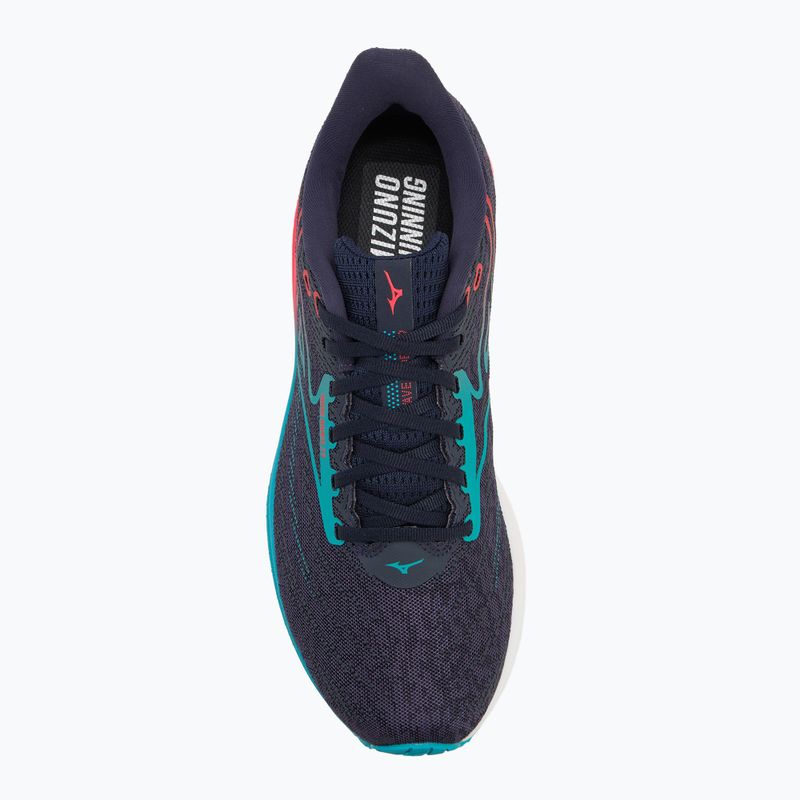 Pánske bežecké topánky Mizuno Wave Rider 29 odyssey gray/Ccapri breeze/calypso coral 5