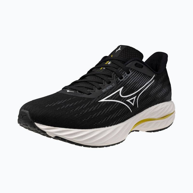 Pánske bežecké topánky Mizuno Wave Inspire 21 black/white/vibrant yellow 10
