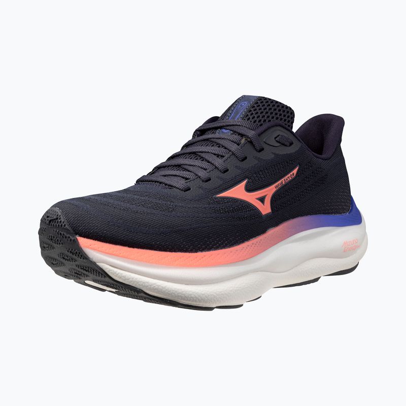 Dámske bežecké topánky Mizuno Wave Sky 9 odyssey gray/striking coral/iris bloom 4