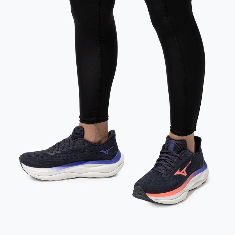 Dámske bežecké topánky Mizuno Wave Sky 9 odyssey gray/striking coral/iris bloom 10