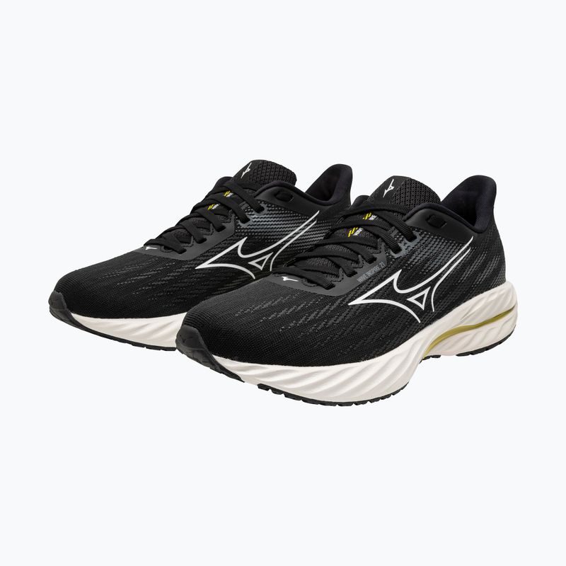 Dámske bežecké topánky Mizuno Wave Inspire 21 black/white/vibrant yellow 8