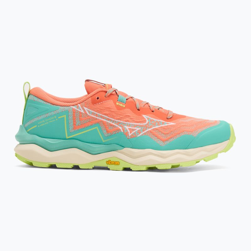 Dámske bežecké topánky Mizuno Wave Daichi 9 fresh salmon/white/sharp green 2