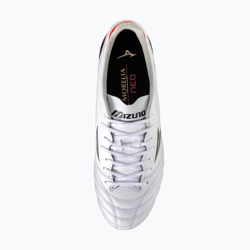 Pánske kopačky Mizuno Morelia Neo IV Pro MD White/Black/Chinese Red 12