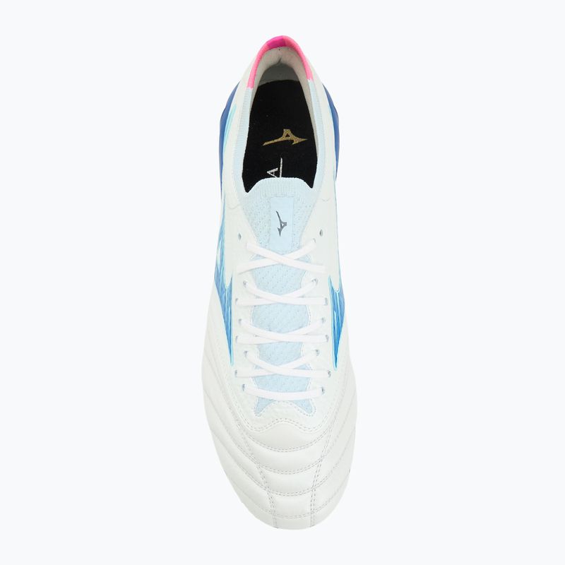 Pánske kopačky Mizuno Morelia Neo IV Β Elite MD white/tanager turquoise/pink tetra 5