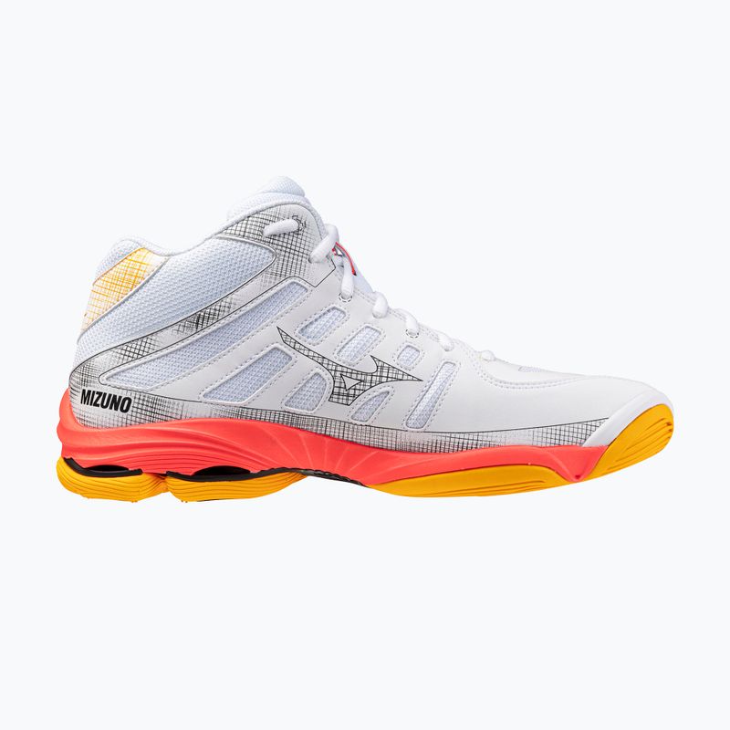 Volejbalové topánky Mizuno Wave Voltage 2 Mid white/fiery coral 2/citrus 2