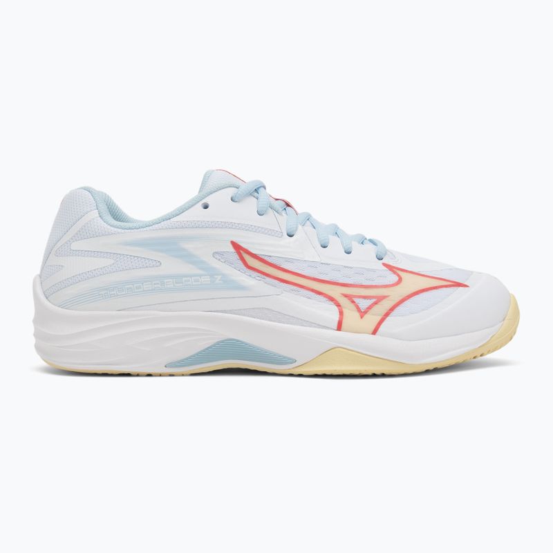 Dámske volejbalové topánky Mizuno Thunder Blade Z white/calypso coral/pale banana 2