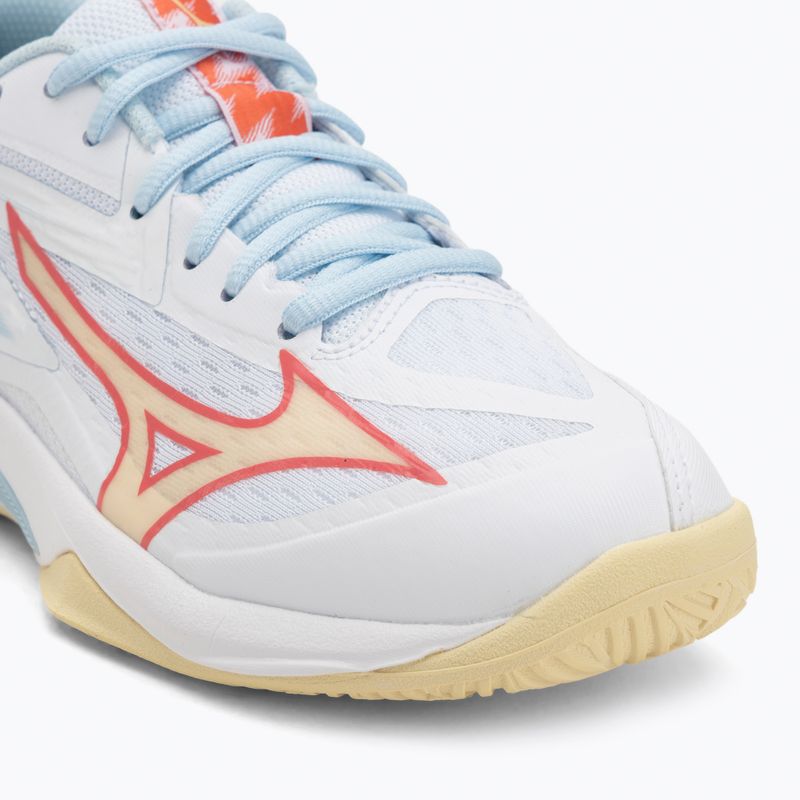 Dámske volejbalové topánky Mizuno Thunder Blade Z white/calypso coral/pale banana 7