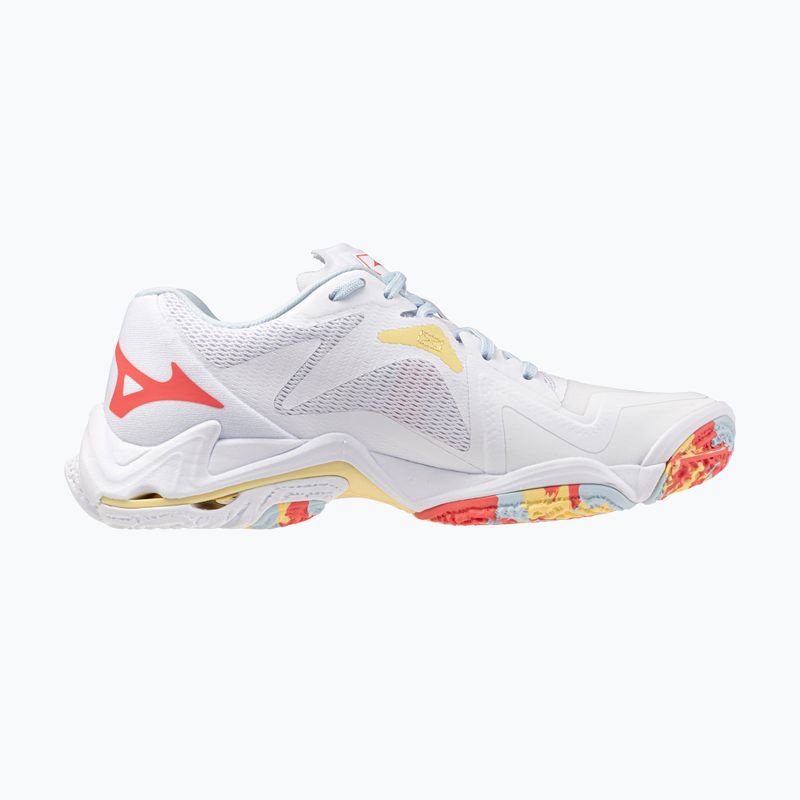 Dámske volejbalové topánky Mizuno Wave Lightning Z8 white/calypso coral/pale banana 2