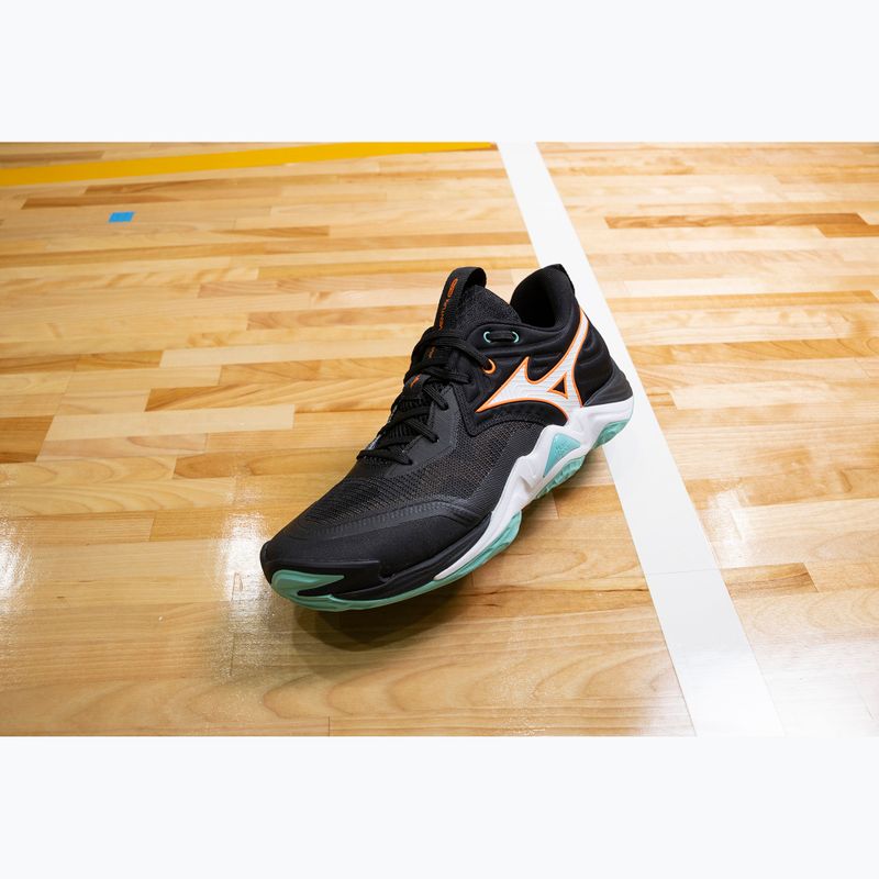 Volejbalové topánky Mizuno Wave Momentum Elite black/tangelo/ice green 8