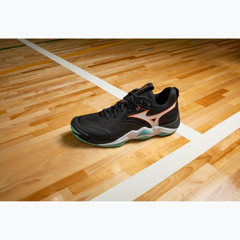 Volejbalové topánky Mizuno Wave Momentum Elite black/tangelo/ice green 9