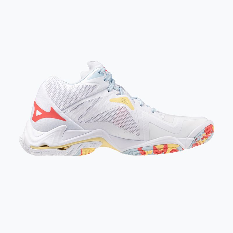 Dámske volejbalové topánky Mizuno Wave Lightning Z8 Mid white/calypso coral/pale banana 2