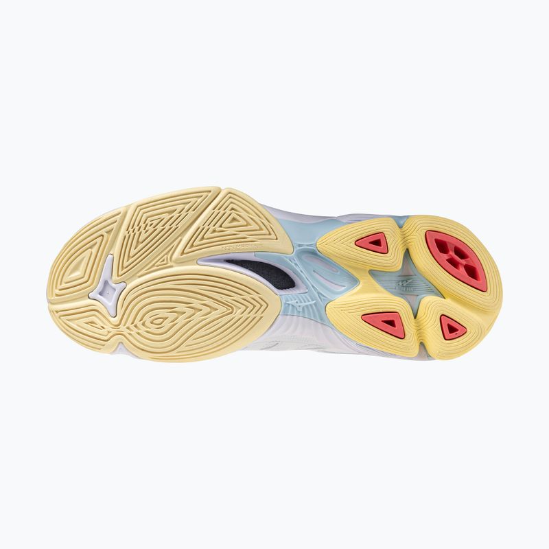 Dámske volejbalové topánky Mizuno Wave Voltage 2 white/calypso coral/pale banana 4