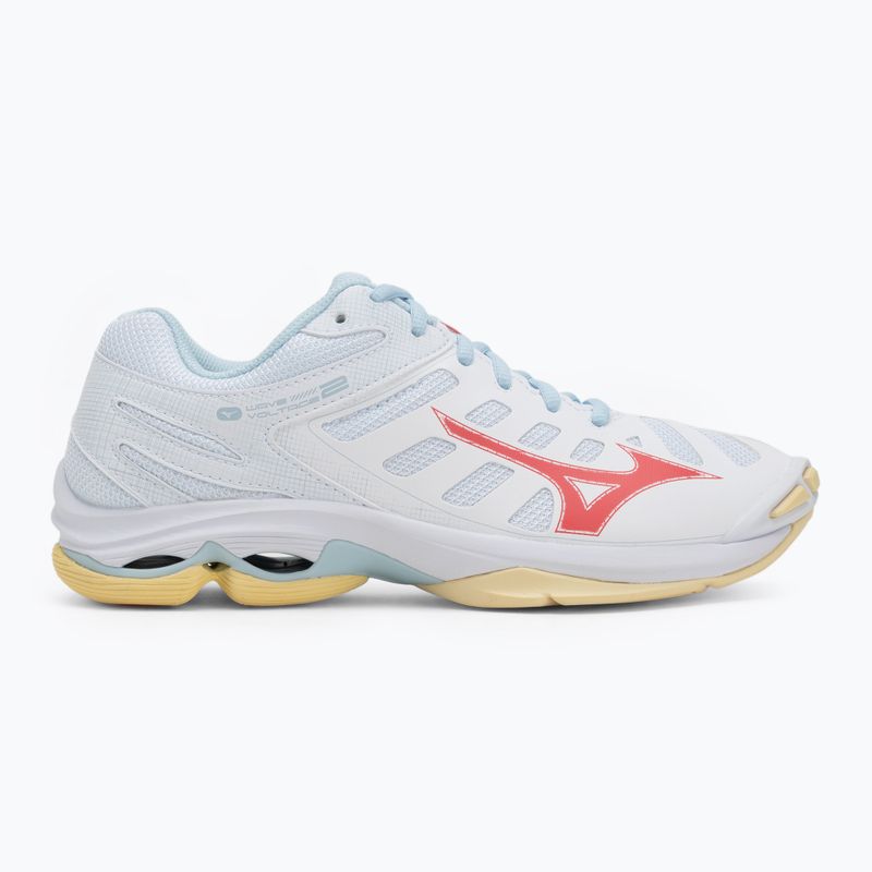 Dámske volejbalové topánky Mizuno Wave Voltage 2 white/calypso coral/pale banana 2