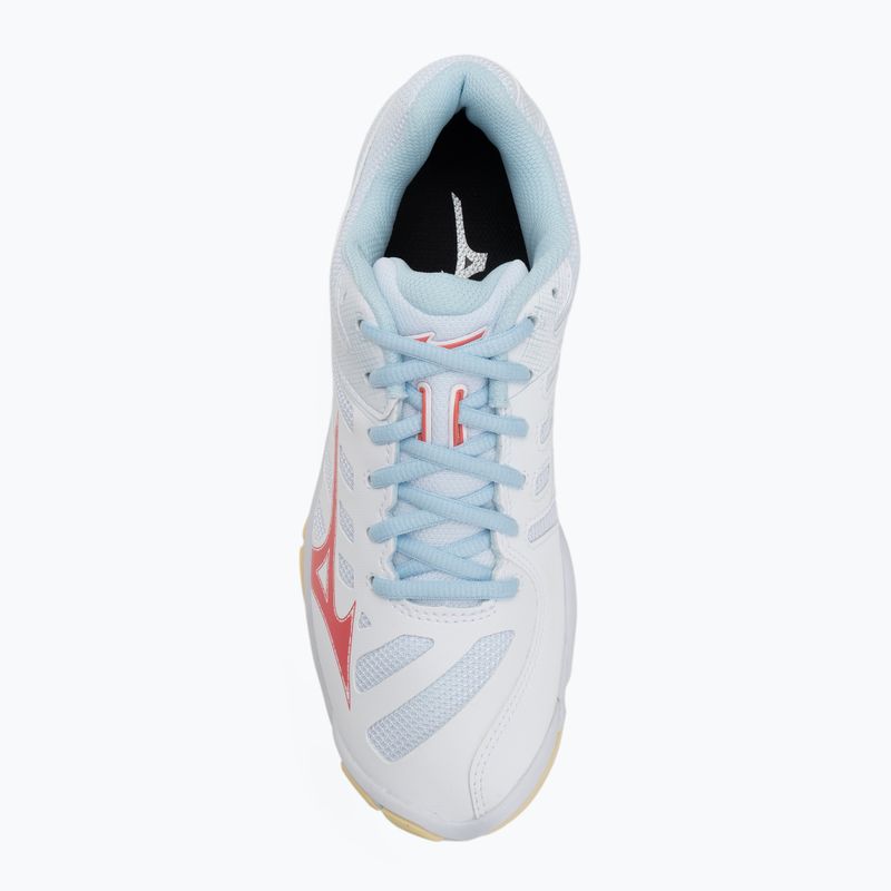 Dámske volejbalové topánky Mizuno Wave Voltage 2 white/calypso coral/pale banana 5