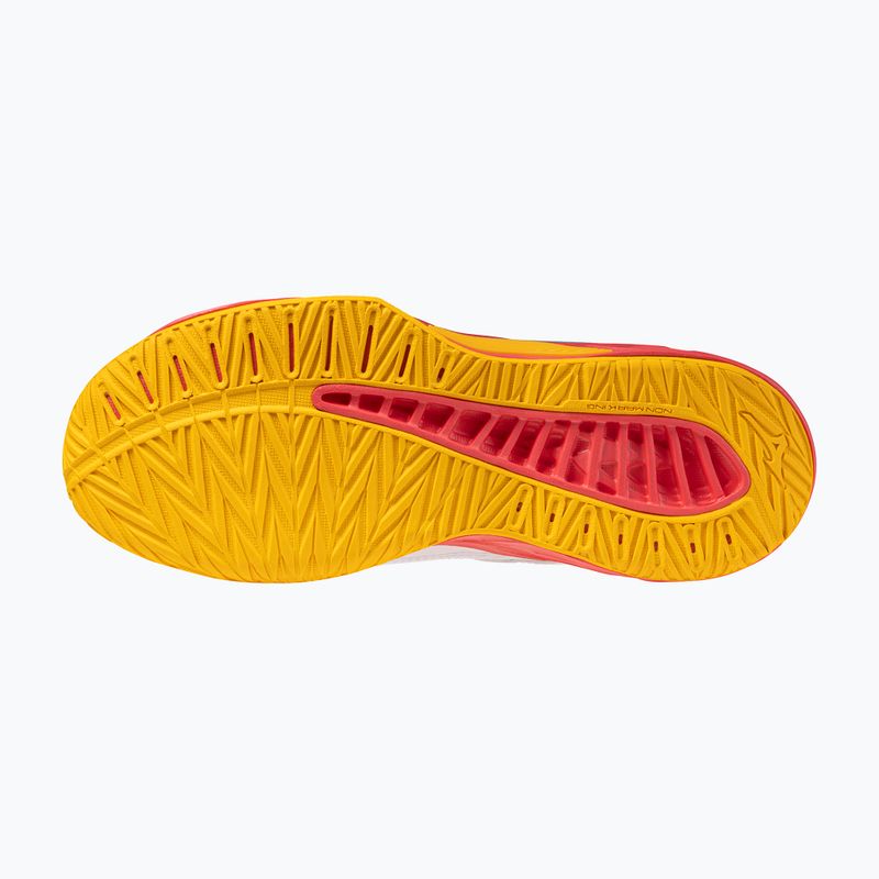 Detské volejbalové topánky Mizuno Lightning Star Z7 white/fiery coral 2/citrus 4