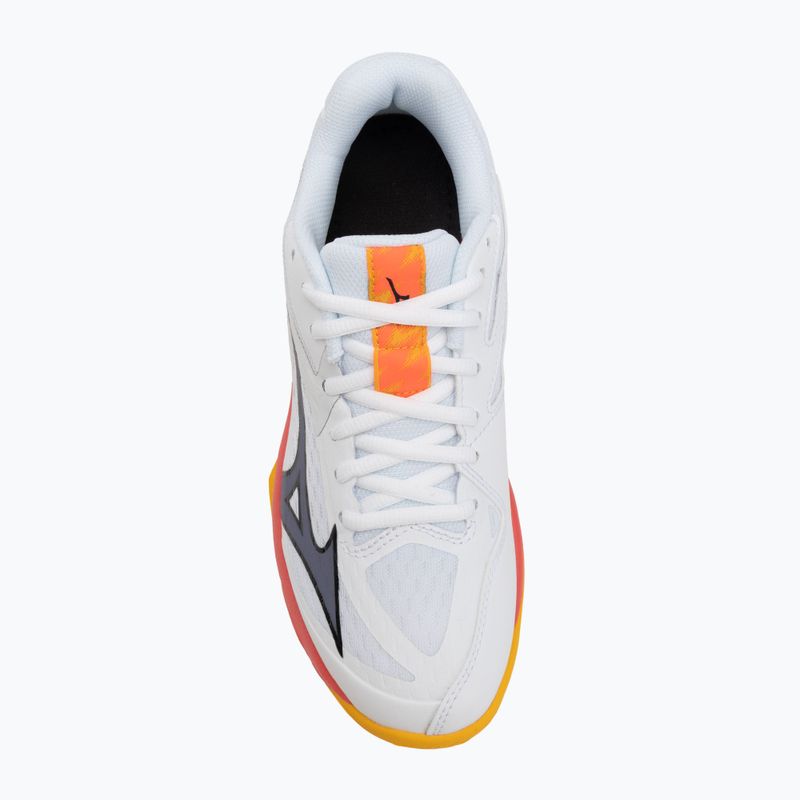 Detské volejbalové topánky Mizuno Lightning Star Z7 white/fiery coral 2/citrus 5