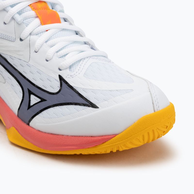 Detské volejbalové topánky Mizuno Lightning Star Z7 white/fiery coral 2/citrus 7