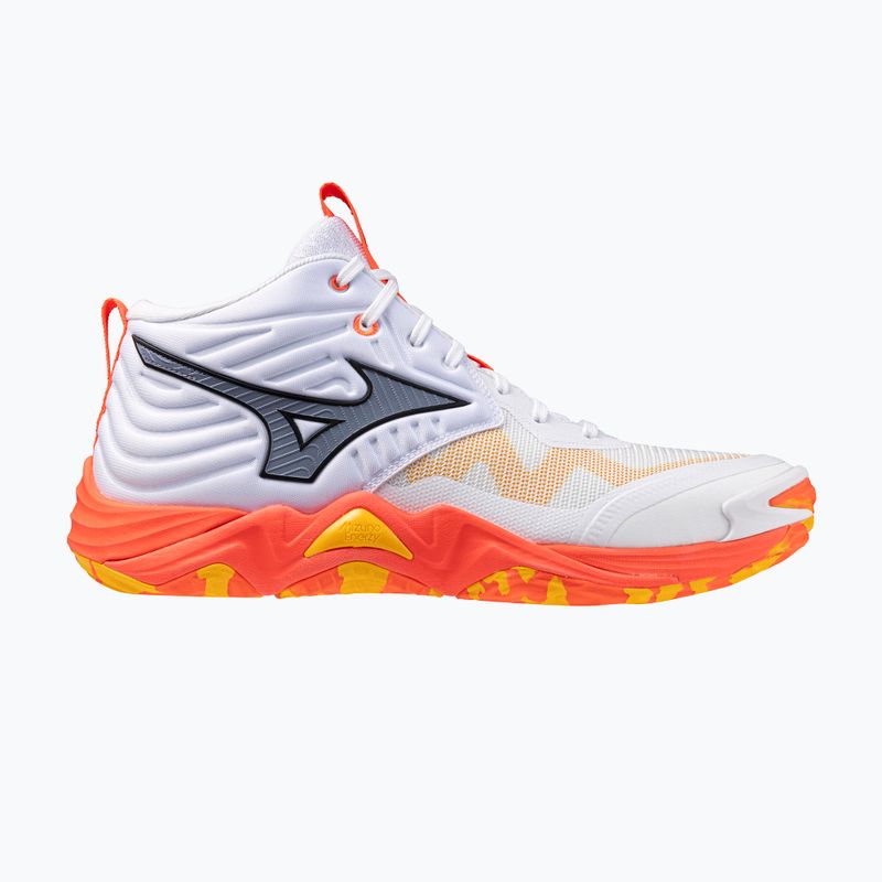 Volejbalové topánky Mizuno Wave Momentum Elite Mid white/fiery coral 2/citrus 8