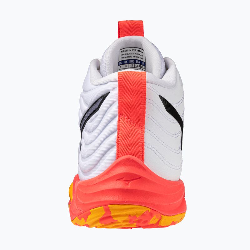 Volejbalové topánky Mizuno Wave Momentum Elite Mid white/fiery coral 2/citrus 10