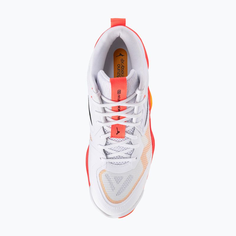 Volejbalové topánky Mizuno Wave Momentum Elite Mid white/fiery coral 2/citrus 12
