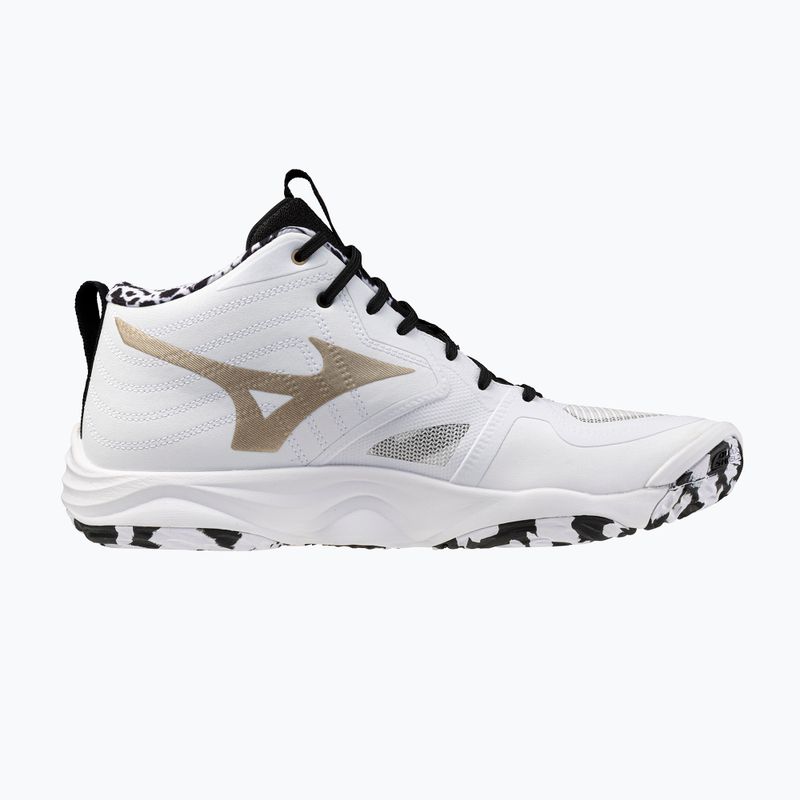 Volejbalové topánky Mizuno Wave Momentum Elite Mid white/black/ge gold 9