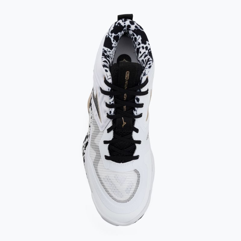 Volejbalové topánky Mizuno Wave Momentum Elite Mid white/black/ge gold 5