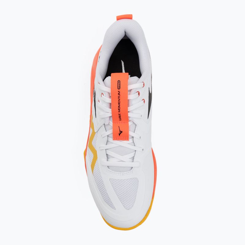 Volejbalové topánky Mizuno Wave Momentum Pro white/fiery coral 2/citrus 5