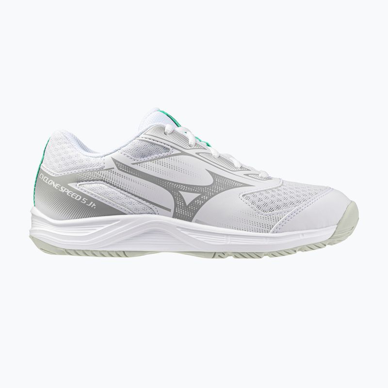 Detské volejbalové topánky Mizuno Cyclone Speed 5 white/black/frozen emerald