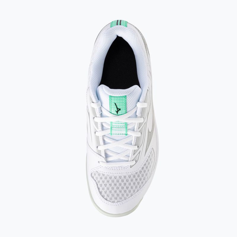Detské volejbalové topánky Mizuno Cyclone Speed 5 white/black/frozen emerald 4