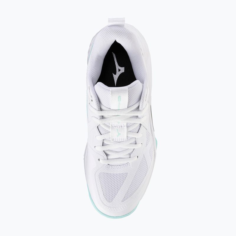 Dámske volejbalové topánky Mizuno Wave Momentum Pro white/blue tint 5