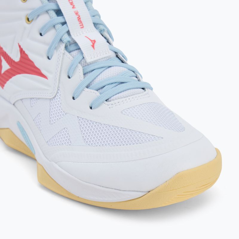 Dámske volejbalové topánky Mizuno Wave Momentum Pro Mid white/calypso coral/pale banana 7