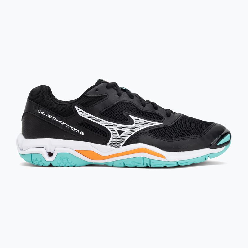 Hádzanárske topánky Mizuno Wave Phantom 3 black/tangelo/ice green 2