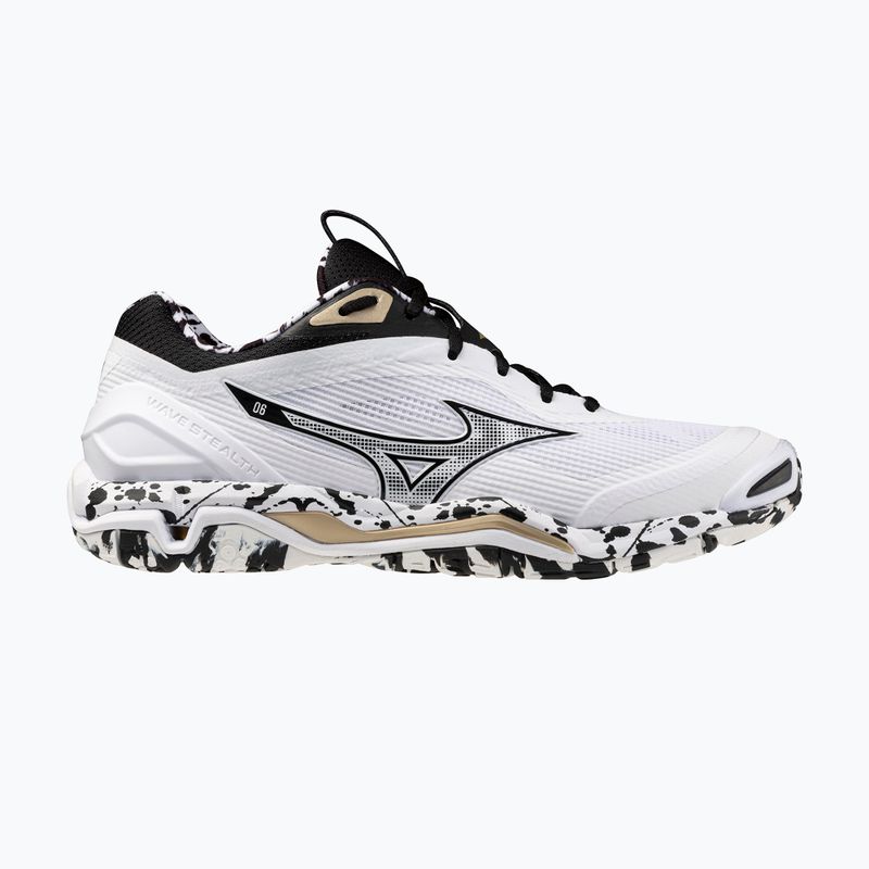 Halové topánky  Mizuno Wave Stealth 6 white/black/ge gold 8