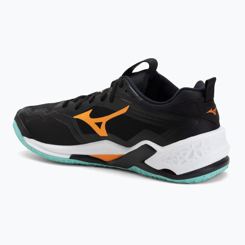 Hádzanárske topánky Mizuno Wave Stealth Neo 2 black/tangelo/ice green 3