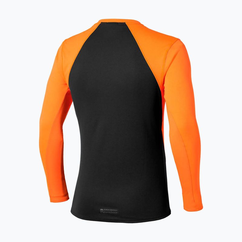 Pánske bežecké tričko longsleeve Mizuno Tech Thermal Charge tangelo 4