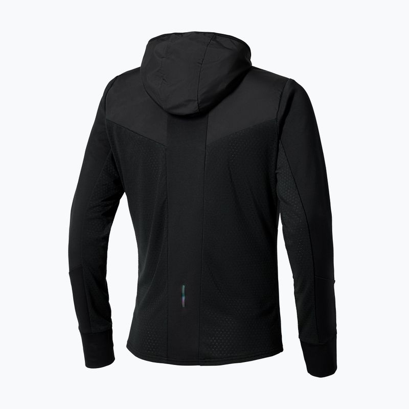 Pánska bežecká bunda Mizuno Warmalite Hybrid Full Zip Hooded black 2