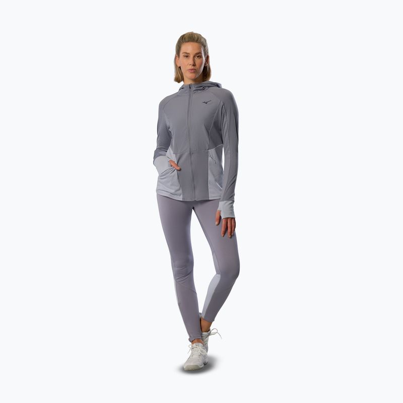 Dámska bežecká bunda Mizuno Active Warm Hybrid Full Zip Hooded quicksilver 2