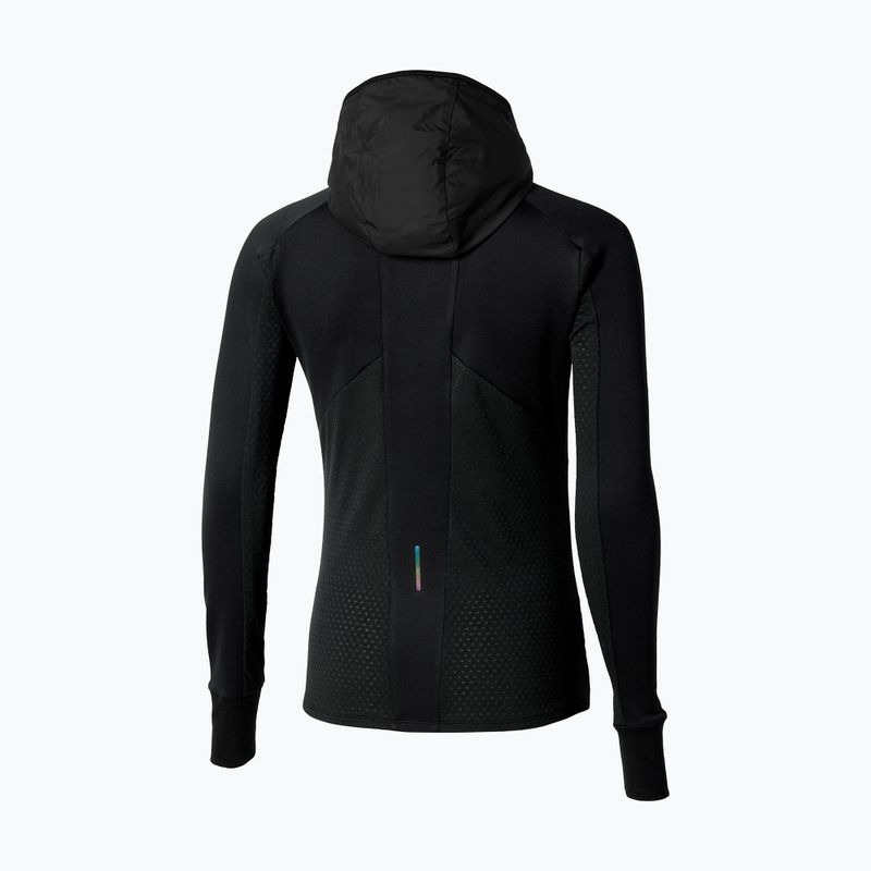 Dámska bežecká bunda Mizuno Active Warm Hybrid Full Zip Hooded black 2