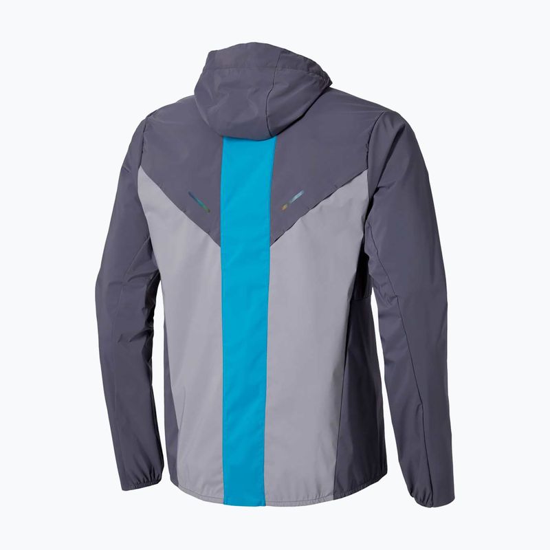 Pánska bežecká bunda Mizuno Tech Thermal Charge Hooded quiksilver 2