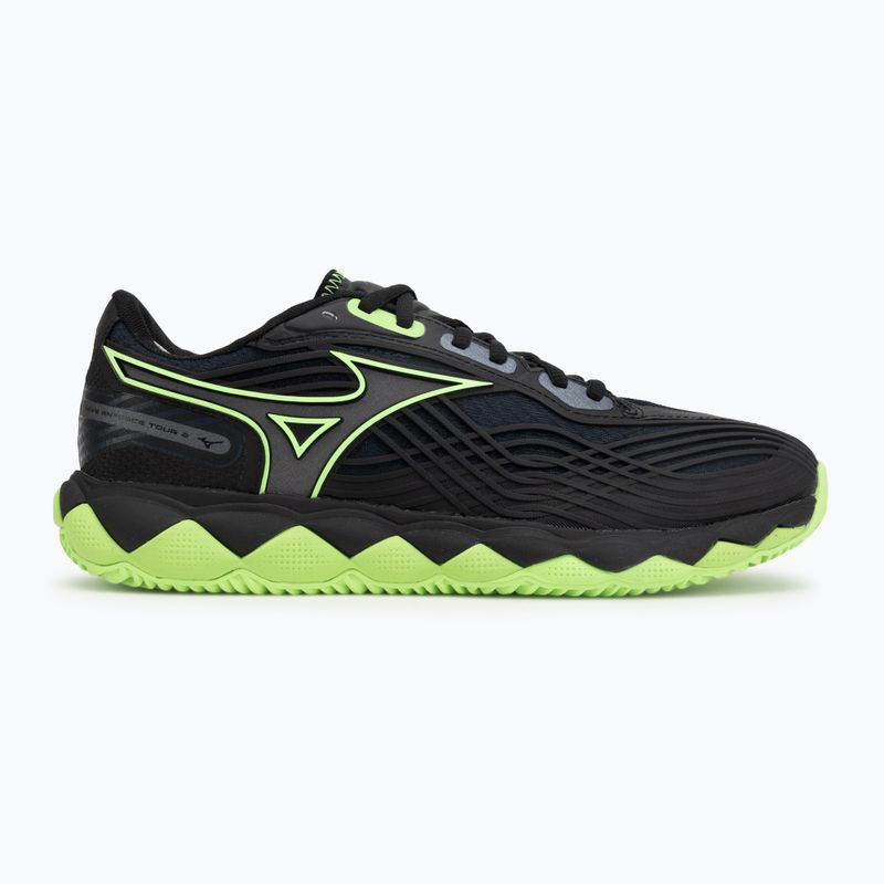 Topánky na padel Mizuno Wave Enforce Tour 2 black/foliage green/glowing ap 2