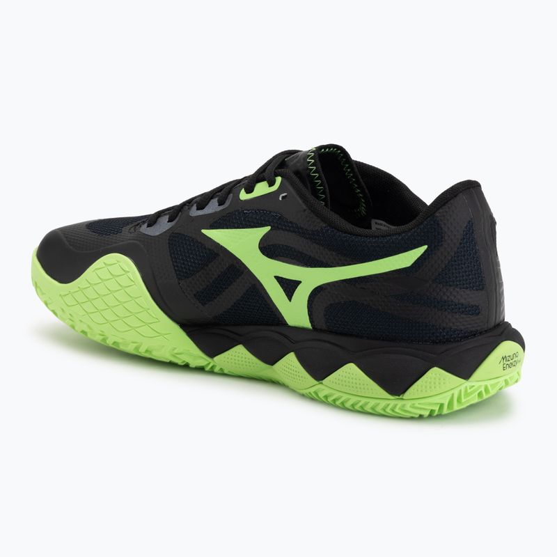 Topánky na padel Mizuno Wave Enforce Tour 2 black/foliage green/glowing ap 3