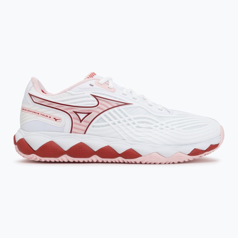 Dámske tenisové topánky Mizuno Wave Enforce Tour 2 CC white/pinkesque/barbados/cherry 2