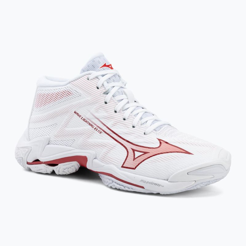 Dámske volejbalové topánky Mizuno Wave Lightning Elite Mid white/rose elegance/lava falls
