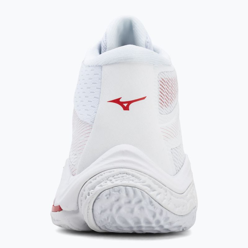 Dámske volejbalové topánky Mizuno Wave Lightning Elite Mid white/rose elegance/lava falls 6