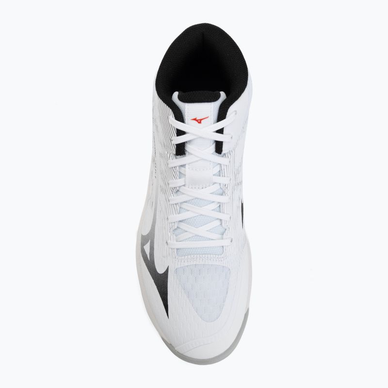 Volejbalové topánky Mizuno Lightning Select Mid white/black/fiery red 5