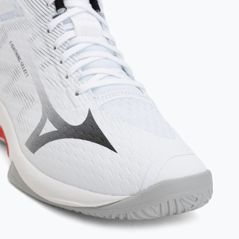 Volejbalové topánky Mizuno Lightning Select Mid white/black/fiery red 7