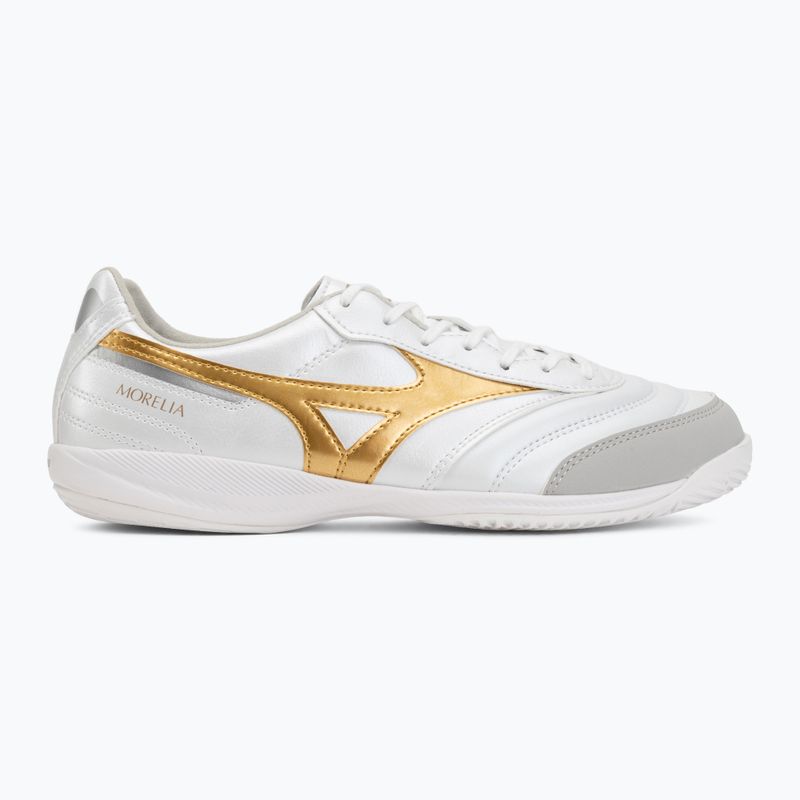 Futbalové kopačky Mizuno Morelia Sala Pro IN white/football gold/galaxy silver 2